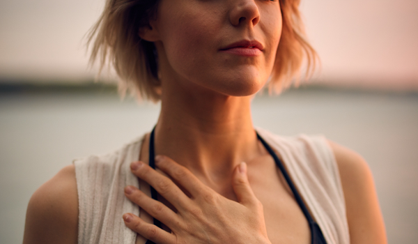 a woman looking at the camera