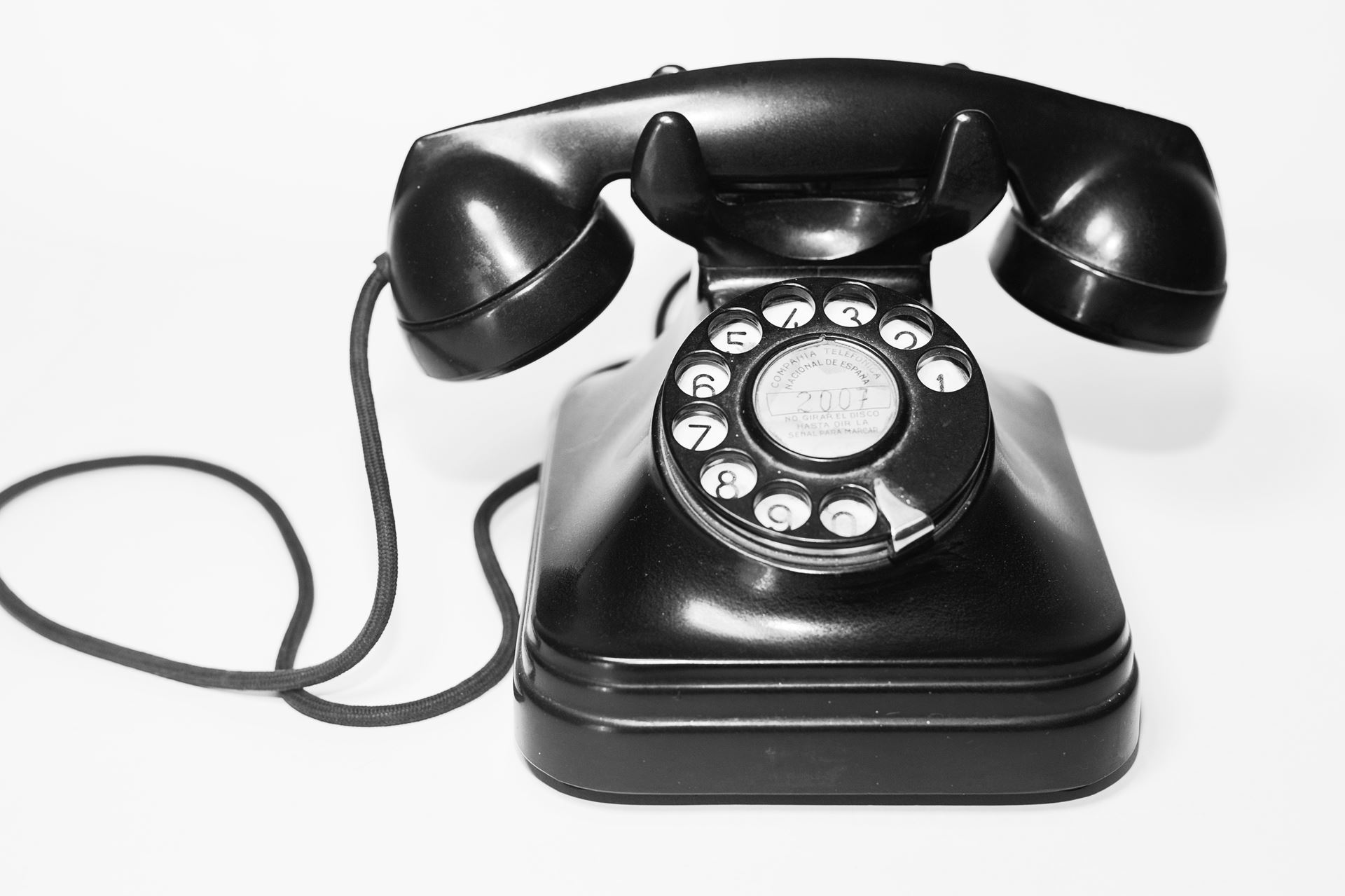 a telephone on a table